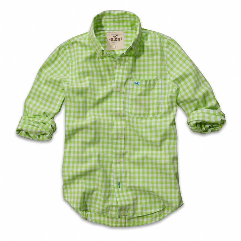 Hollister Hombres Pura Algodón Camisa HCO4540